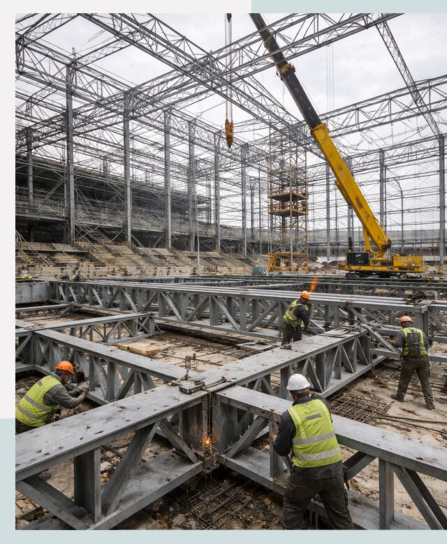 Строительство футбольных манежей под ключ в Белгороде с гарантией